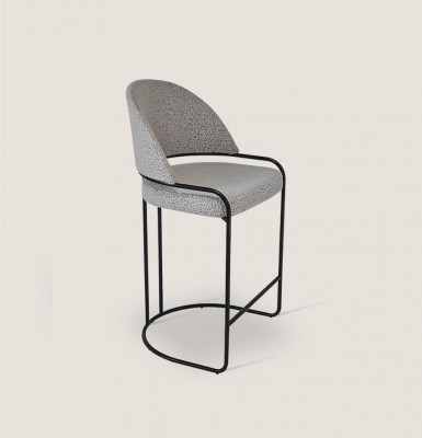 Groue Barhocker Mat Edelstahlbeen Iesszëmmer Stull Héich Design Still
