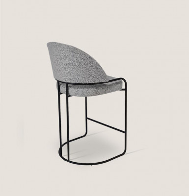 Groue Barhocker Mat Edelstahlbeen Iesszëmmer Stull Héich Design Still