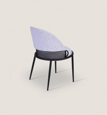 Wäisst Iesszëmmerstull Luxus Still Polster Eenzel Sëtztextil Stil Miwwelen