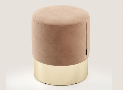 Beige Fousshocker Designer Pouff Näschthocker Polster Sëtzmöbel Textil