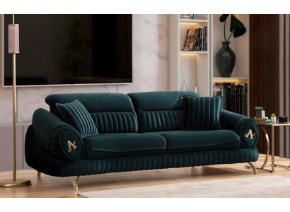 Gréng Dräisëtzer Luxus Couch Modernen Holzdesign Wunnzëmmermiwwelen nei