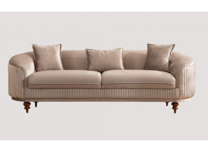 Sofa 3 Sëtzer Design Sofas Plëschel Modern Sëtz Stoffer Nei Miwwelen Canapé