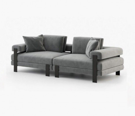 Luxus 2-Sëtzer Couch Italieneschen Stil Sofa Polyester Gro Wunnzëmmer