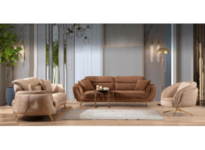 Canapé Set 3 3 1 Sëtzer Stoff Couchen Polsteren Garnitur Sofas Design