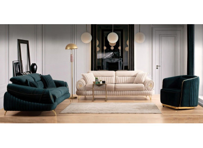 Wunnzëmmer Polstermiwwel Textil Sofasangarnitur 331 Sëtzer Modernt Sofa
