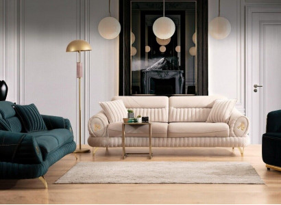 Wunnzëmmer Polstermiwwel Textil Sofasangarnitur 331 Sëtzer Modernt Sofa