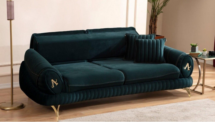 Wunnzëmmer Polstermiwwel Textil Sofasangarnitur 331 Sëtzer Modernt Sofa