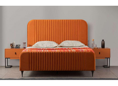 Schlofzëmmer Bett 2x Nuetsdëscher Luxus Komplett Sets Miwwelen Zëmmer 3 Deeler.