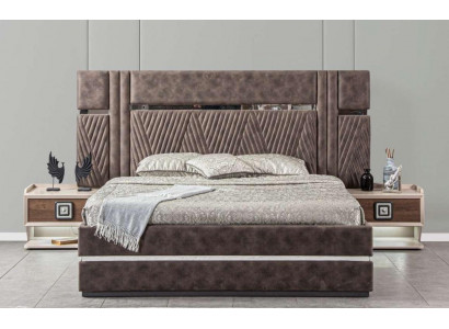 Bett 2x Nuetsdëscher 3 tlg. Schlofzëmmer Sets Design Modern Luxus Better
