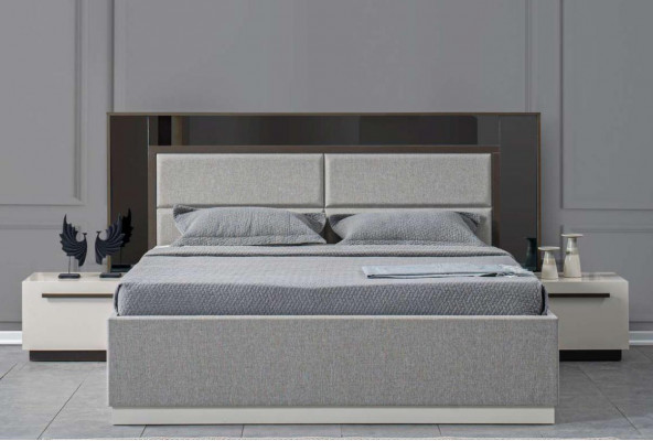 Bett 2x Nuetsdëscher 3-tlg. Schlofkummer Design Luxus Italieneschen Stil