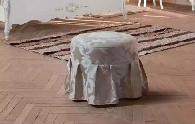 Grau Luxus Foussocker Ronn Polstermöbel Textil Sëtzocker Ottoman.