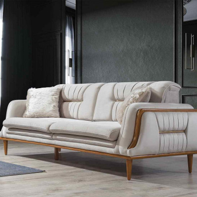 Modern wäisst Luxus-Sofa Héich Qualitéit fir Wunnzëmmer nei