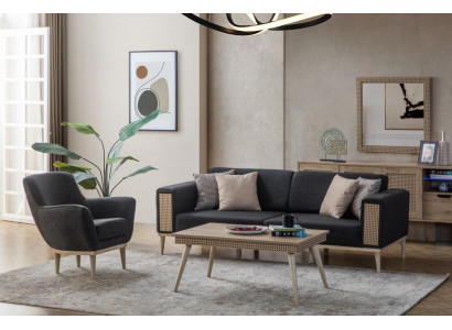 Grouse Wunnzëmmer Set Luxus Dräisëtzer Polstersëtz Stilmëbelen Texstil.