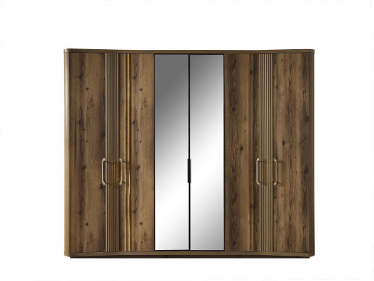 Modernen Kleederschaf Luxus Holzschief Designer Schlofzëmmermëbel brong nei