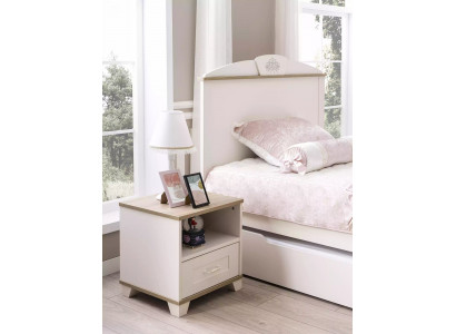 Kanner Nuetsdësch Design Nuetsdësch Nuetskonsole Kannerzëmmer Holz Wäiss