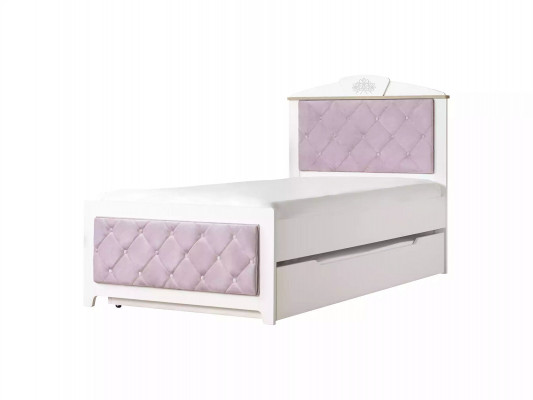 Chesterfield Funktiouns-Bett Auszéiht Bett fir Kanner Bett 120 Holz Rosa