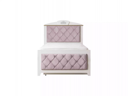 Chesterfield Funktiouns-Bett Auszéiht Bett fir Kanner Bett 120 Holz Rosa
