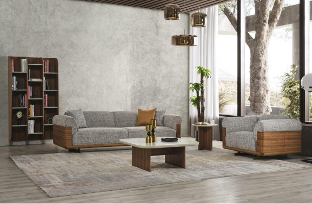 Couchen Polstersofa Gro Komplette Dräisëtzer Still Modern 2tlg Canapéen