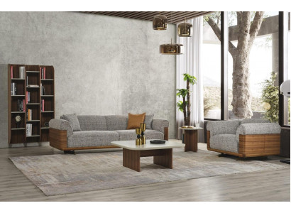 Couchen Polstersofa Gro Komplette Dräisëtzer Still Modern 2tlg Canapéen