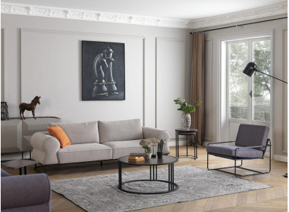 Canapé-Set Komplett Polstersofa Canapé-Set Gro Stoffsofa