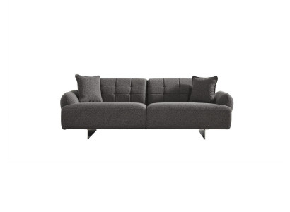 Dräisëtzer Sofa 3 Sëtzer Polstersofa Gro Stoff Polyester Canapé Modern Neien
