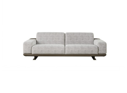 Däisitzer-Sofa 3 Sëtzer Polstersofa Grau Stoff Polyester Couch Modern