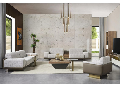 Grupp Canapéen Komplett Polstersofa Gro Stoffsofa Sofa-Garnitur 3tlg