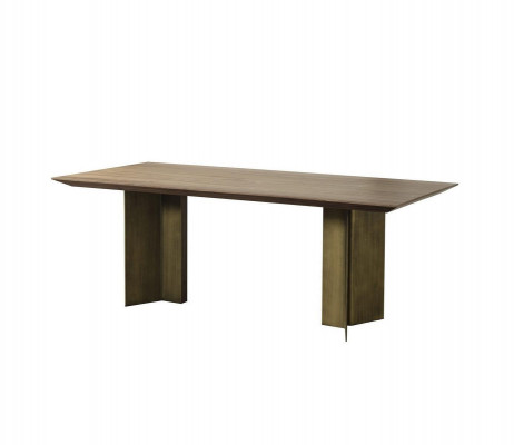 Iesszëmmerdësch Iessdësch Dësch Iesséck Iesszëmmer 208 cm Holz Brong Nei