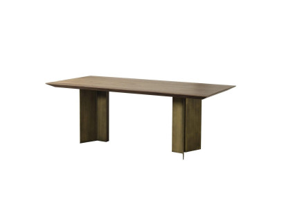 Iesszëmmerdësch Iessdësch Dësch Iesséck Iesszëmmer 208 cm Holz Brong Nei