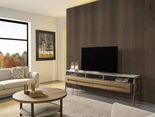 RTV Lowboard TV Ständer Wunnwand Sideboard Schaf Holz Branzt Stilvoll