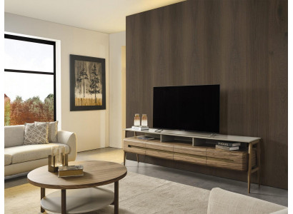 RTV Lowboard TV Ständer Wunnwand Sideboard Schaf Holz Branzt Stilvoll