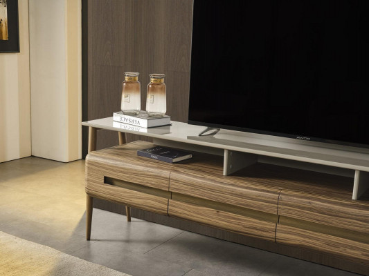 RTV Lowboard TV Ständer Wunnwand Sideboard Schaf Holz Branzt Stilvoll