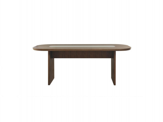 Iesszëmmerdësch Iessdësch Dësch Iessplaz Holz Braun Iesszëmmer 208 cm