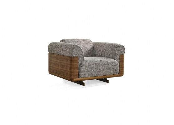 Fauteuil Stoffinski Fauteuil Sëtz Polyester Gro Wunnzëmmer Modern