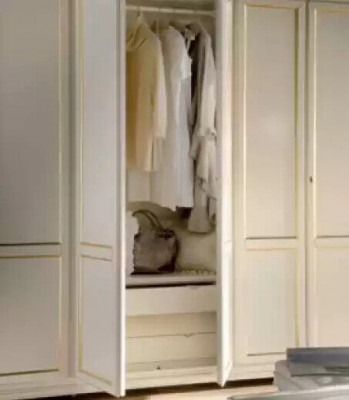 Kleederschaf Beige Luxus Miwwelen Italieniech Ariichtung Schlofkummer