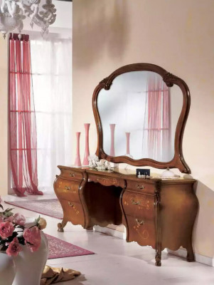 Schminkdësch Set Spigel Schlofzëmmer Miwwelen Design 2tlg