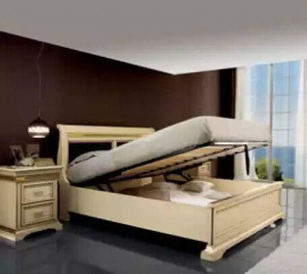 Bett 2x Nuetsdëscher 3tlg. Schlofzëmmer Set Designer Luxus Komplett Setzer