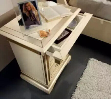 Bett 2x Nuetsdëscher 3tlg. Schlofzëmmer Set Designer Luxus Komplett Setzer
