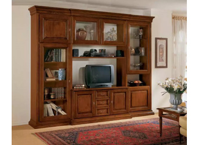 Wohnzëmmer Miwwelen Wunnwand klassesch Italienesche Stil Holz Miwwelen Nei