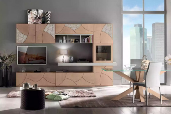 Klassesch Wunnwand Wunnzëmmer Sideboard RTV Regal Wänn Schaf Nei