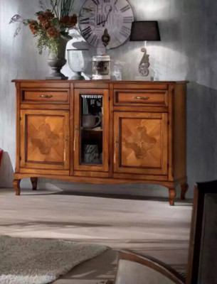 Iesszëmmer Garnitur 4x Still Iessdësch Grupp Iessgrupp Sideboard 6tlg