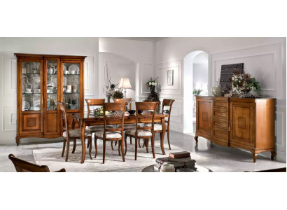 Iessdësch 6x Still Iesszëmmer Iessgrupp Holz Sideboard 9tlg. Garnitur