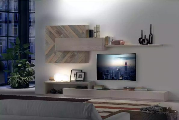 Wunnwand TV-Stänner Wandregaler Wunnzëmmer Luxus Lowboard Gro Neu