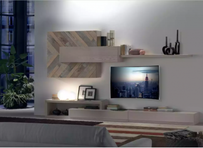 Wunnwand TV-Stänner Wandregaler Wunnzëmmer Luxus Lowboard Gro Neu