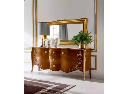Sideboard Italienesch Miwwelen Spigel 2-teilg Kommode Sideboard Schaf Holz