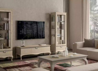Wunnzëmmer rtv Vitrin Wunnwand Schief Design Art déco Vitrinen Set