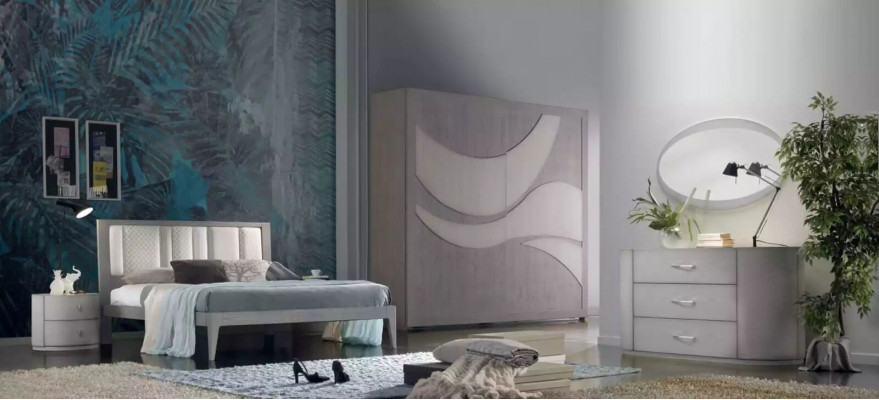 Schlofkummer Holz Modern Luxus Italien Design Kommode Miwwel Klassesch