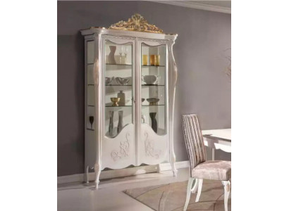 Vitrinnenglas, Schaf Vitrin, Wunnzëmmer Holz, Anrichte, Italienesch Miwwelen