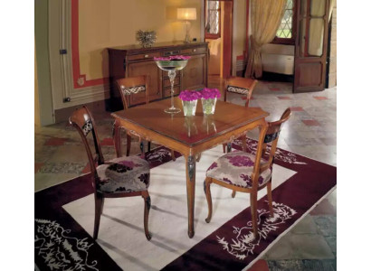 Komplett Set Iessdësch 4x Stullen Iesszëmmer Set Iess Grupp Holz Dësch 5teilig