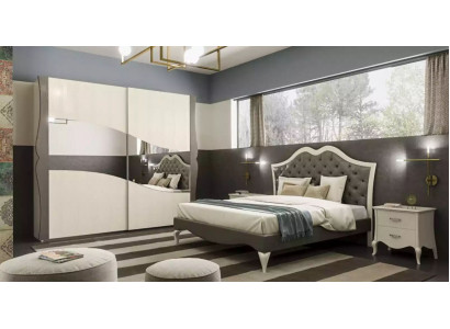 Design Better Schlofkummer Bett 2x Nuetsdëscher Modern Luxus Miwwelen 3tlg